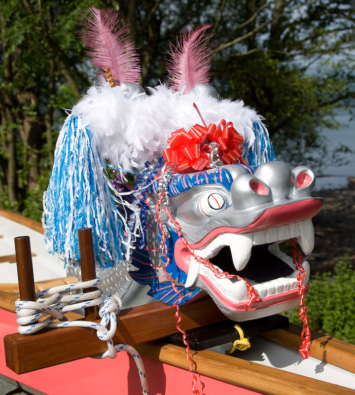 The head of Artemis Diana, one of our dragon boats.