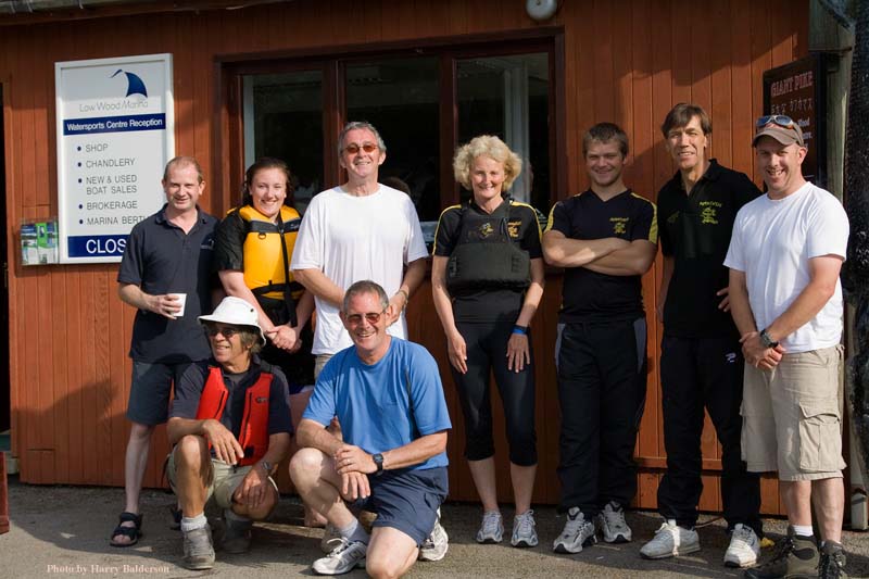 Tired but happy paddlers with Barbara, Rob and Frank from 4 Dragons Limited.