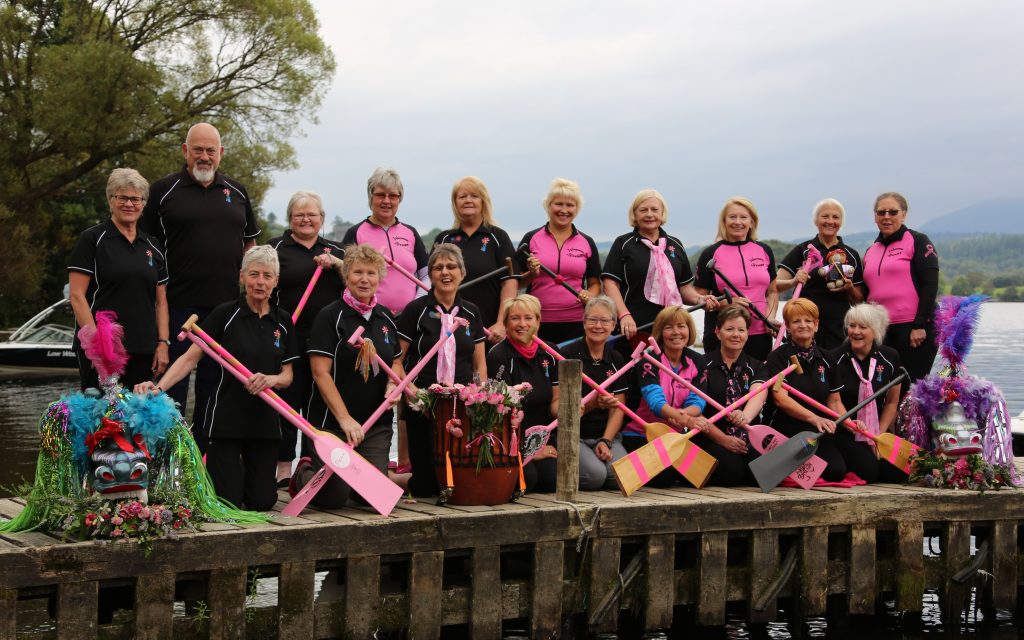 Florence team of Paddlers for Life and Worcester Busters including supporters.