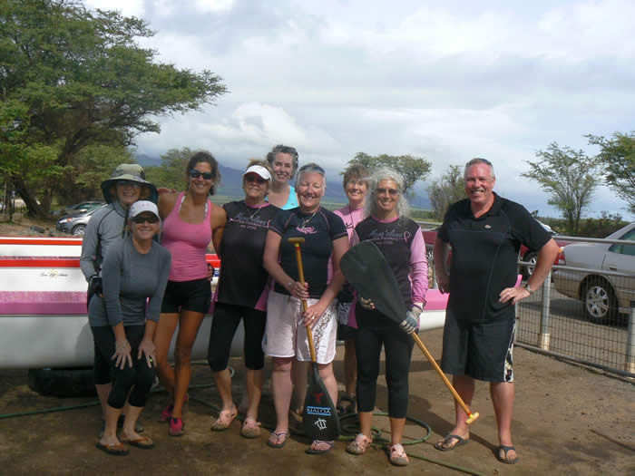 Hawaiian Trip to some more breast cancer survivor paddlers.