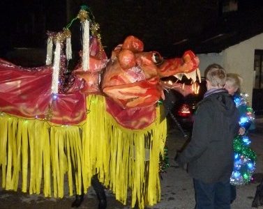 Paddlers for Life Windermere participated in the Staveley Winter Festival displaying our beautiful dragons.