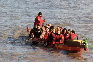 Thames trial for dragon boats in the Jubilee Pageant.