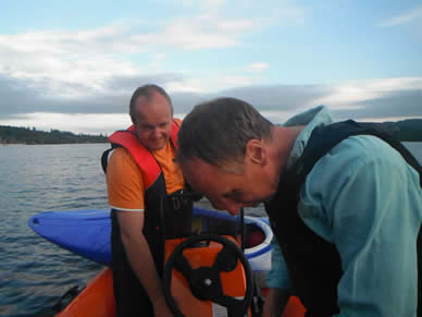 Safety boat training.