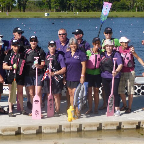Here is the supporters team with seven supporters from Paddlers for Life.