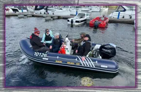 New support boat trained members build experience.