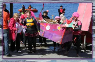 The joys and perils of building and then paddling a cardboard dragon boat.