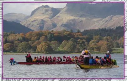 We 'Paddle in Pink ' every October to raise awareness of breast cancer.